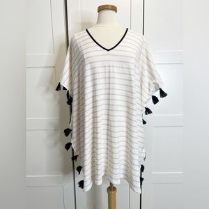 Duffield Lane Joslin Striped Tassel Caftan‎ S/M